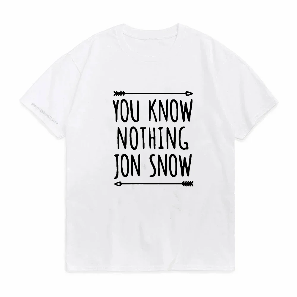 Unisex You Know Nothing Jon Snow men T shirt Night Watch Stark House Crows O-Neck Cotton top Tees