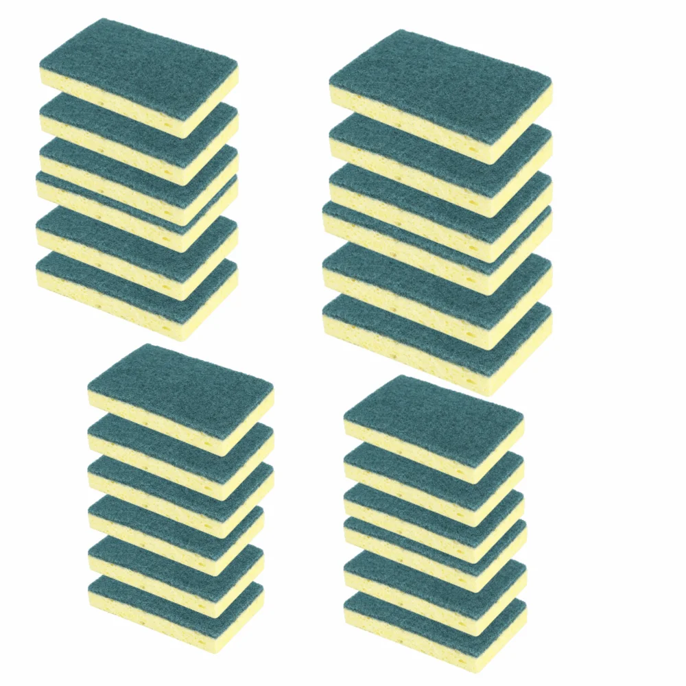 24pcs Durable Non-Scratch Cleaning Sponge Odor-Free Dishwashing Sponge Dish Cleaning Tool Hotel