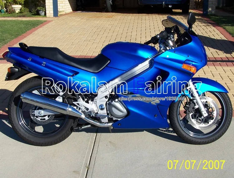 

Popular Body Kit For Kawasaki ZZR-250 Parts 90-07 ZZR250 ZZR 250 1990-2007 Full Blue Aftermarket Sportbike Fairing