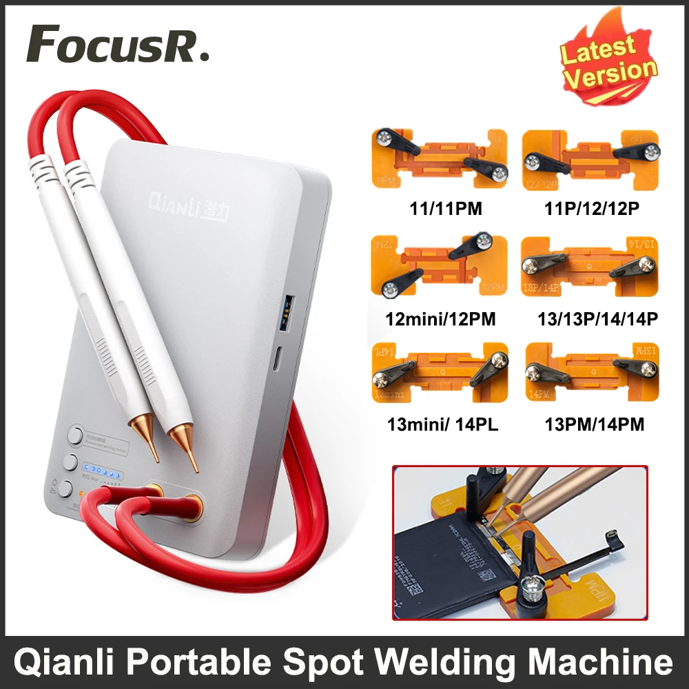 QIANLI Macaron Portable Spot Welding Machine Micro Welder For iPhone 11 12 Mini 13 14 Pro Max Battery Flex Soldering Repair Tool