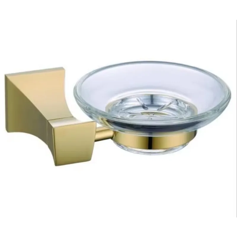 Set aksesori kamar mandi kuningan emas 5 buah