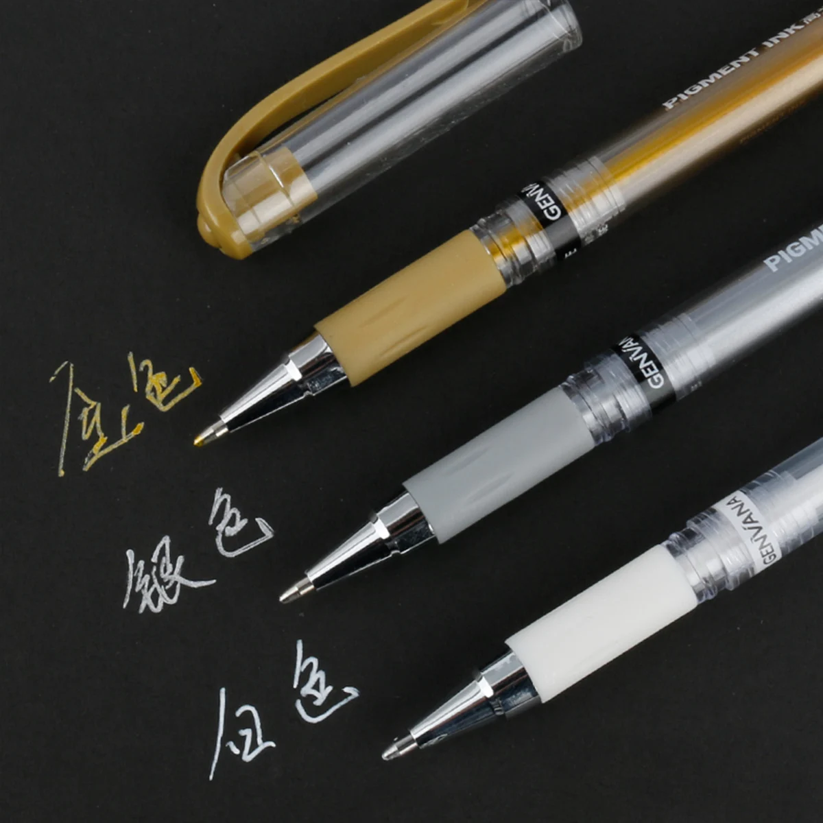 SeamiArt 1pc 1mm Gold Silver White Metallic Marker Pen Gel Pen For DIY Art Coloring Scrapbooking Signing Art Supplies Stationery