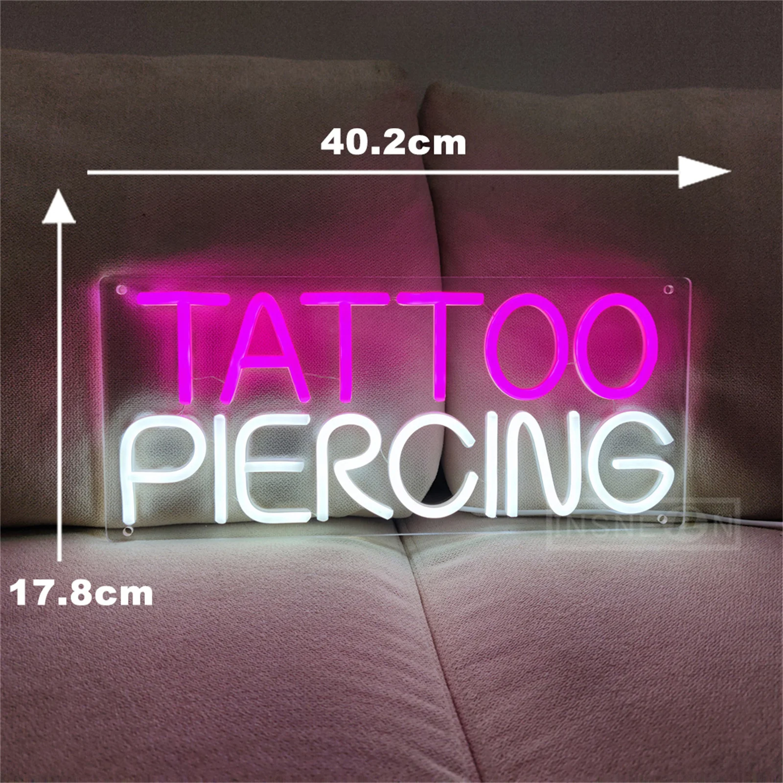 Imagem -02 - Tatuagem-luz de Sinal Neon para Body Piercing Salão e Studio Shop Placa Pink Usb Wall Art Decor Business Store e Beleza Interior