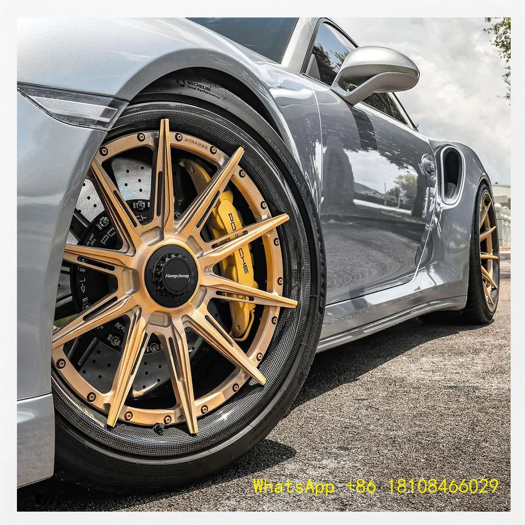 

18-23-дюймовые 2-составные кованые диски из карбона 5x112 5x114.3 5x120 для люксовых автомобилей