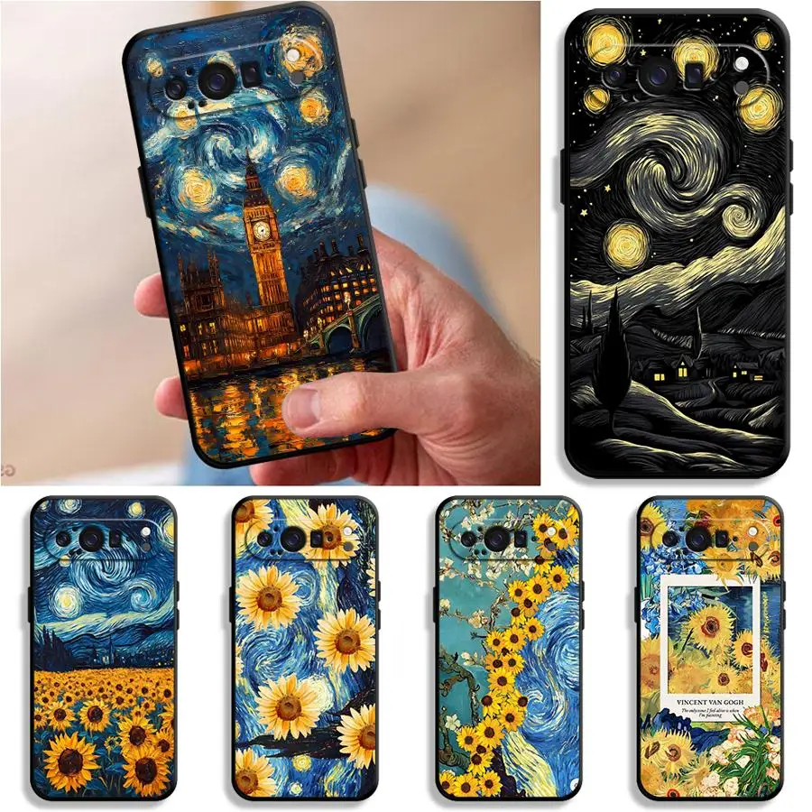 Van Gogh SunFlower Funda Phone Cover Case for Google Pixel 10A 10 9 Pro XL 8a 9a 6 7 8 Pro 7a 6a