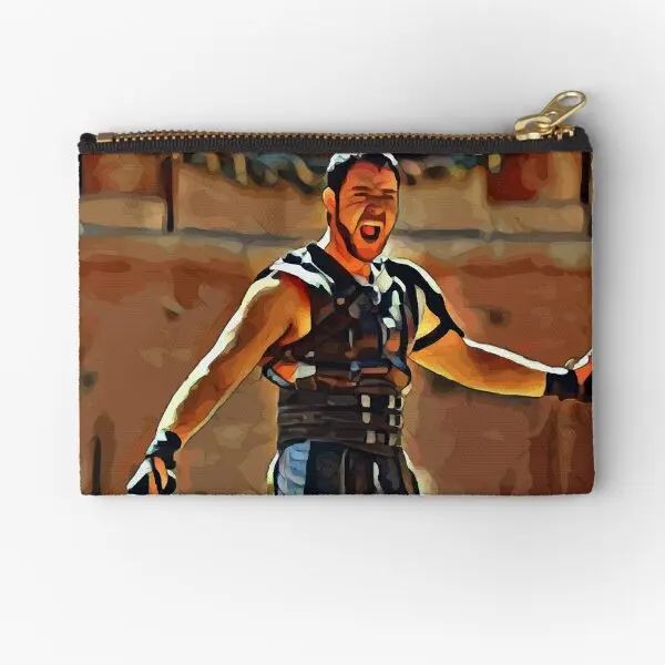 Gladiator Russell Crowe  Zipper Pouches Small Packaging Pocket Coin Underwear Storage Cosmetic Women Socks Men Wallet Panties