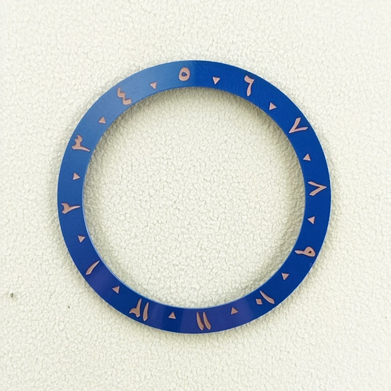 38mm Arabic Numerals Curved Ceramic Bezel Insert Inside Diameter 30.5mm Fits 40mm Men's Diver's Watch Case Replace Accessories