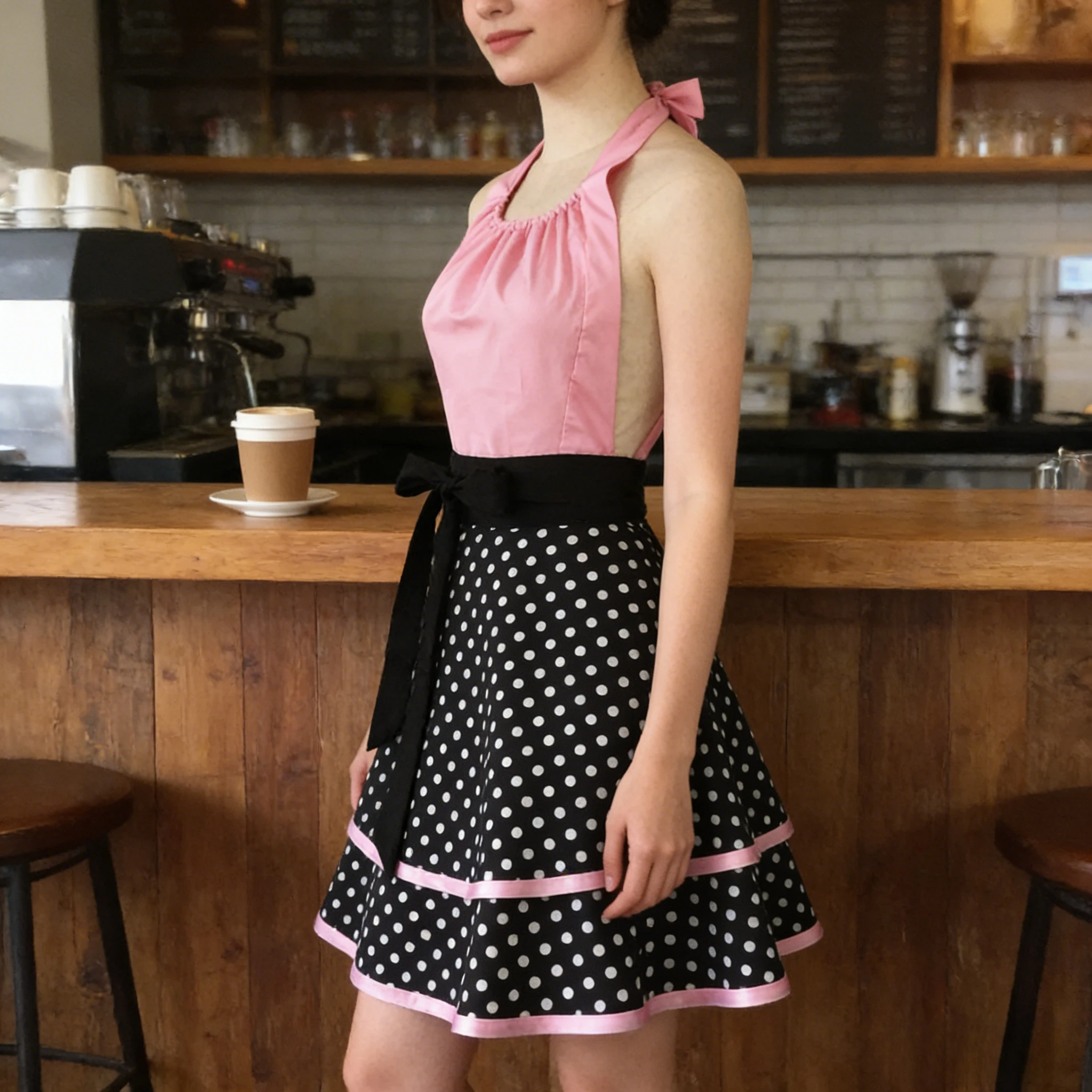 

Фартук с принтом в горошек для кухни, готовки, рисования, маникюра, выпечки, работы, водонепроницаемый, устойчивый к пятнам, для женщин