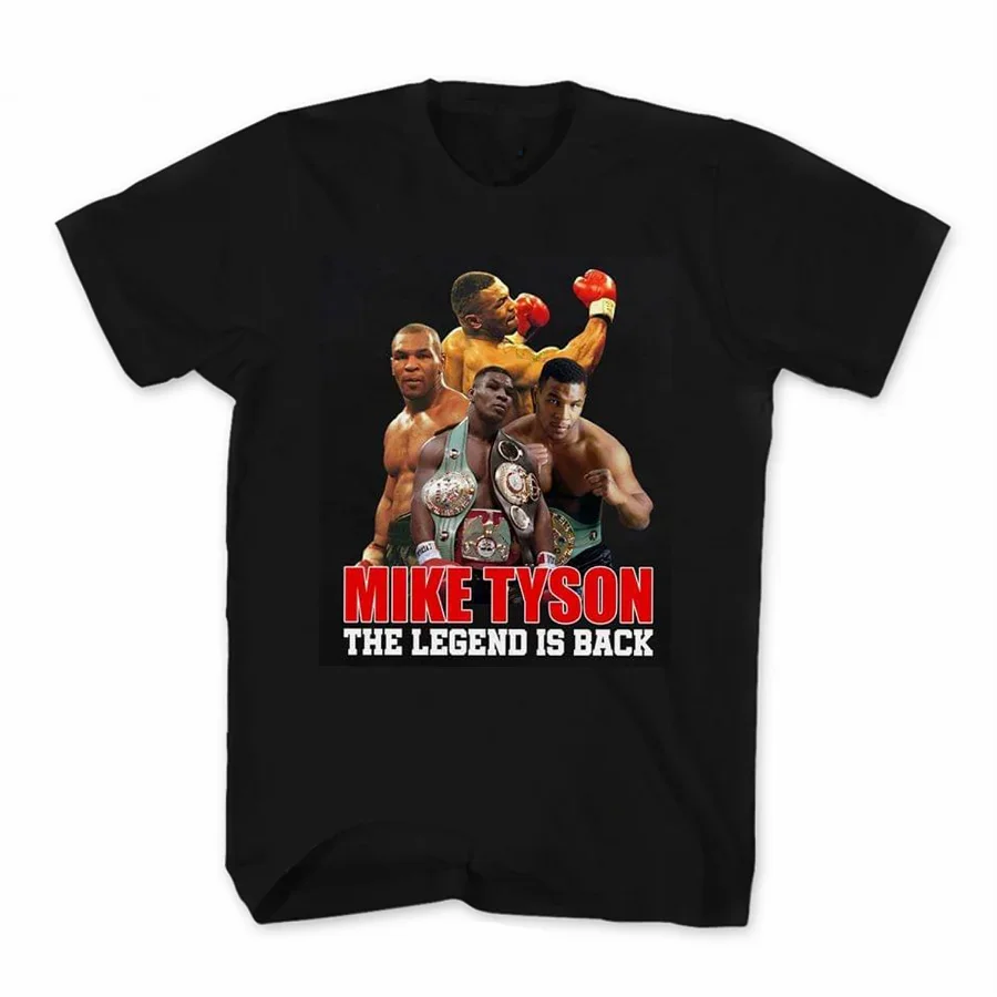 The Legend Is Back. Unique Design Boxing  Mike Tyson T-Shirt. Summer Cotton Short Sleeve O-Neck Mens T Shirt New S-3XL