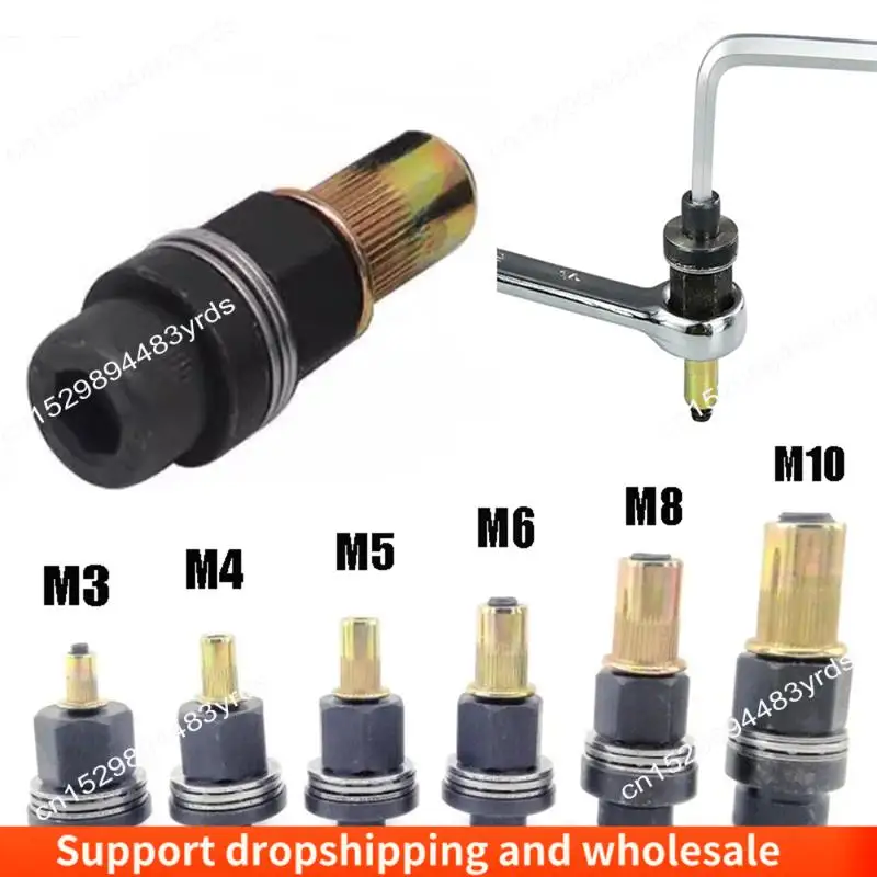 AA86 6 pezzi strumento adattatore dadi testa rivettatrice accessorio per dadi modello opzionale M3-M10