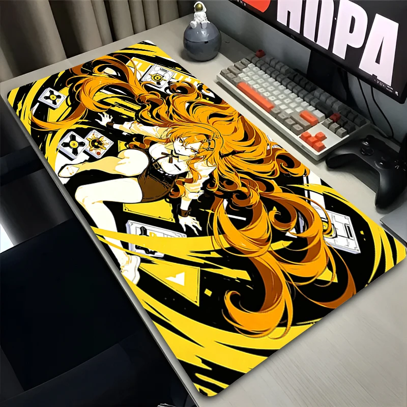 kawaii Mouse Pad eSports Gamer Players Speed Mouse Mat Game Extended Desk Mat Steins Gate Anime Mousepad Colorful Keyboard Mat