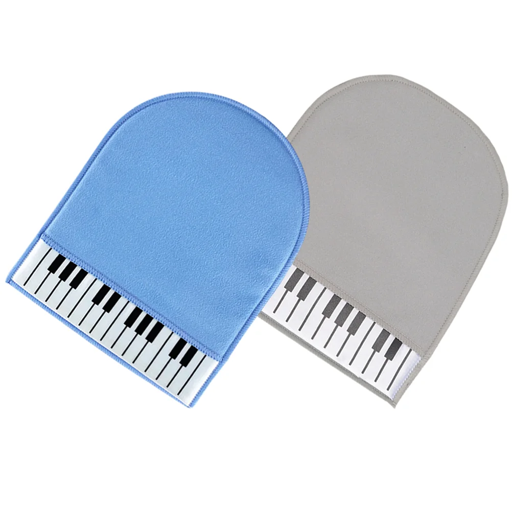 2 Pcs Piano Glove Cleaning Wipes Accessory Mitten Musical Instrument Cloth Solution Fiber Double-sided Fleece Cleaner Gloves