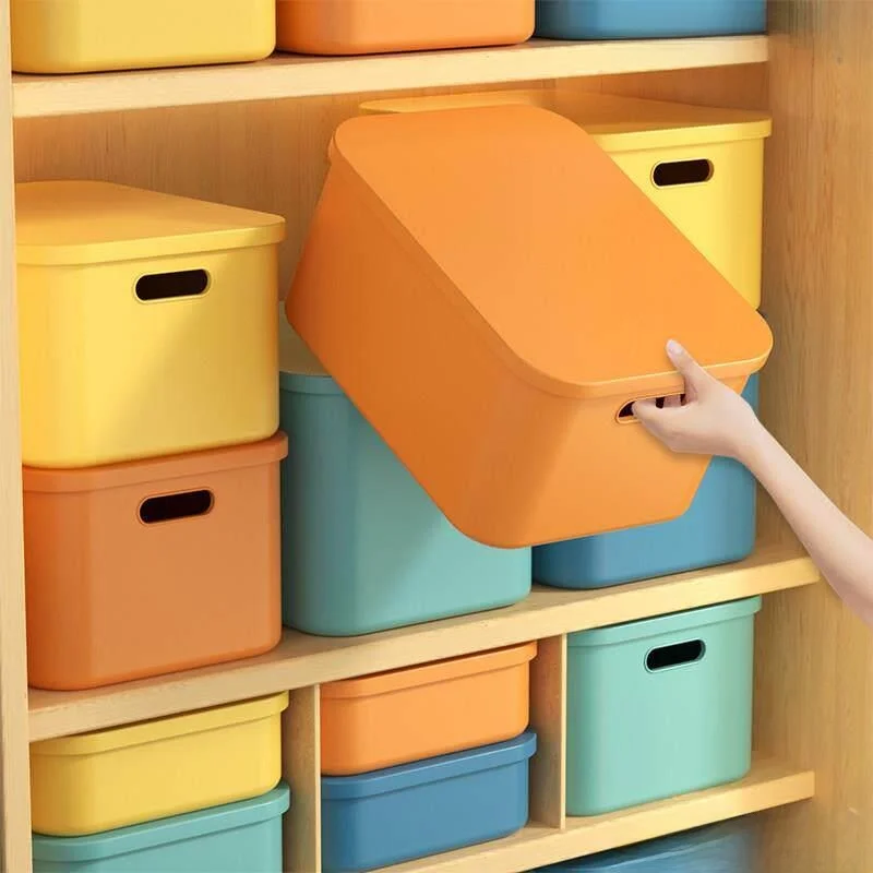

Plastic Rectangular Storage Box Desktop Miscellaneous Snacks Toys Home Use Wicker Basket Storage Container Organizer Bin