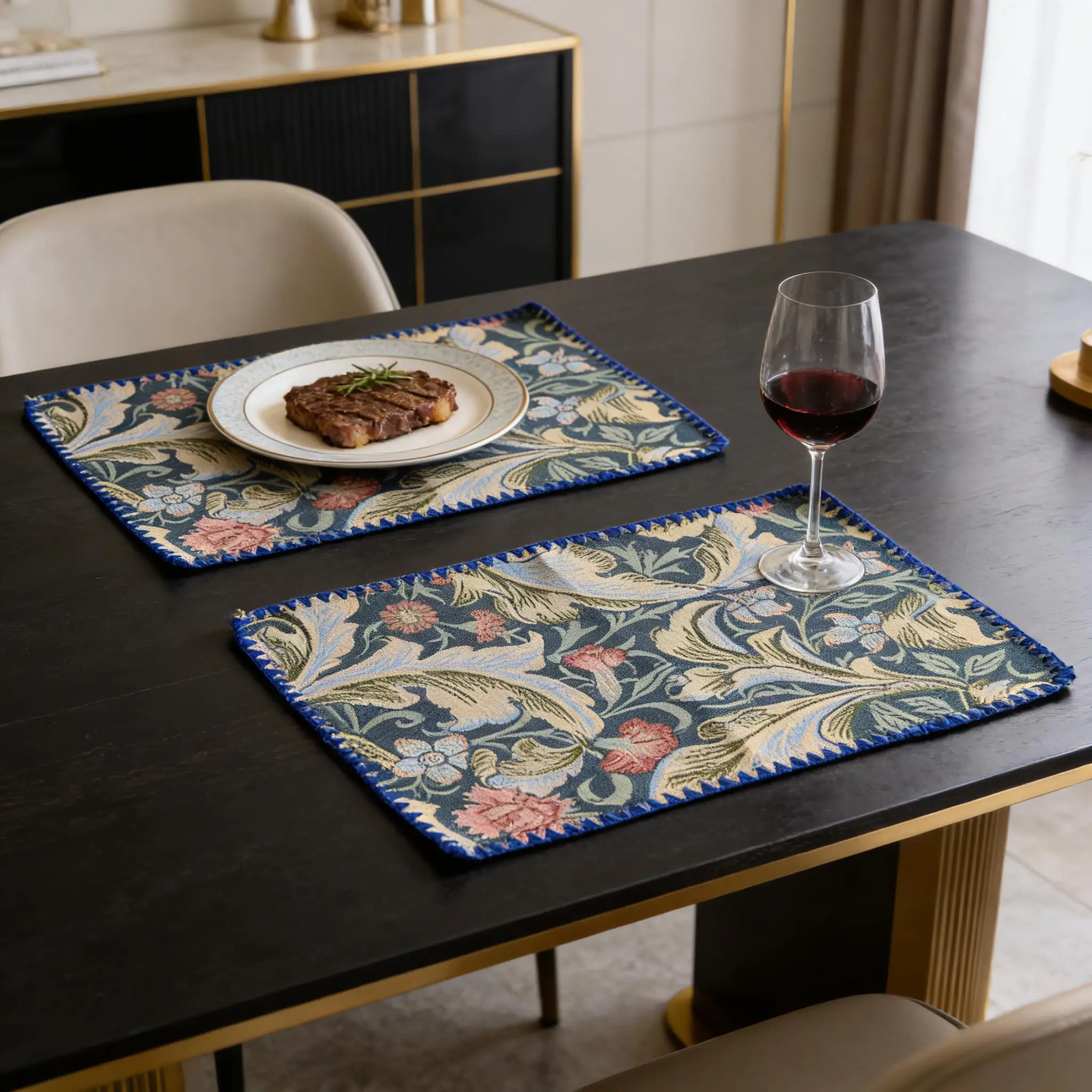 Washable Rectangular Cotton Linen Placemats for Dining Table Place Mats for Farmhouse Kitchen Tabletop Table mats 12 x 18 Inch