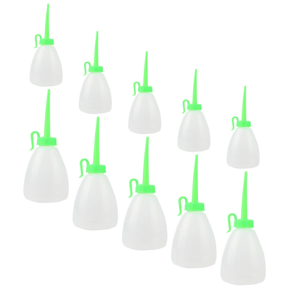 

10pcs Machine Oil Bottle 60ML Plastic Container For Sewing Oil 180ML Pointed Nozzle Containers Plastic Oiler Dispenser Leak