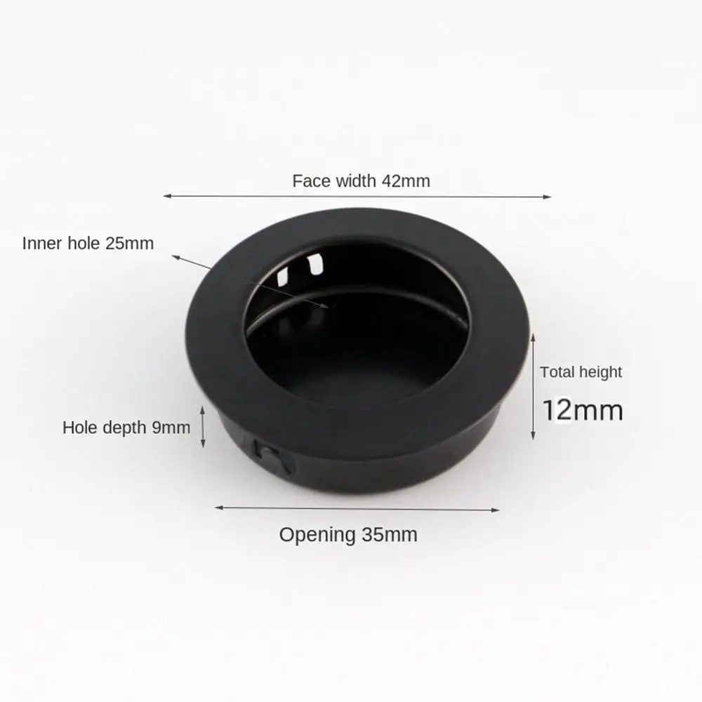 มือจับประตูตู้35มม. ลูกบิดตู้เสื้อผ้าลิ้นชักวงกลมสแตนเลสที่มองไม่เห็นอุปกรณ์ perabot rumah