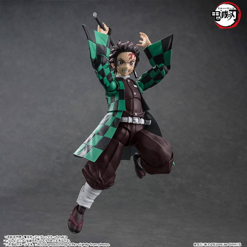 Bandai Echt Demon Slayer Model Kit Anime Figuren SHF Kamado Tanjirou Action Figure Collection Model voor Kinderspeelgoed Geschenken