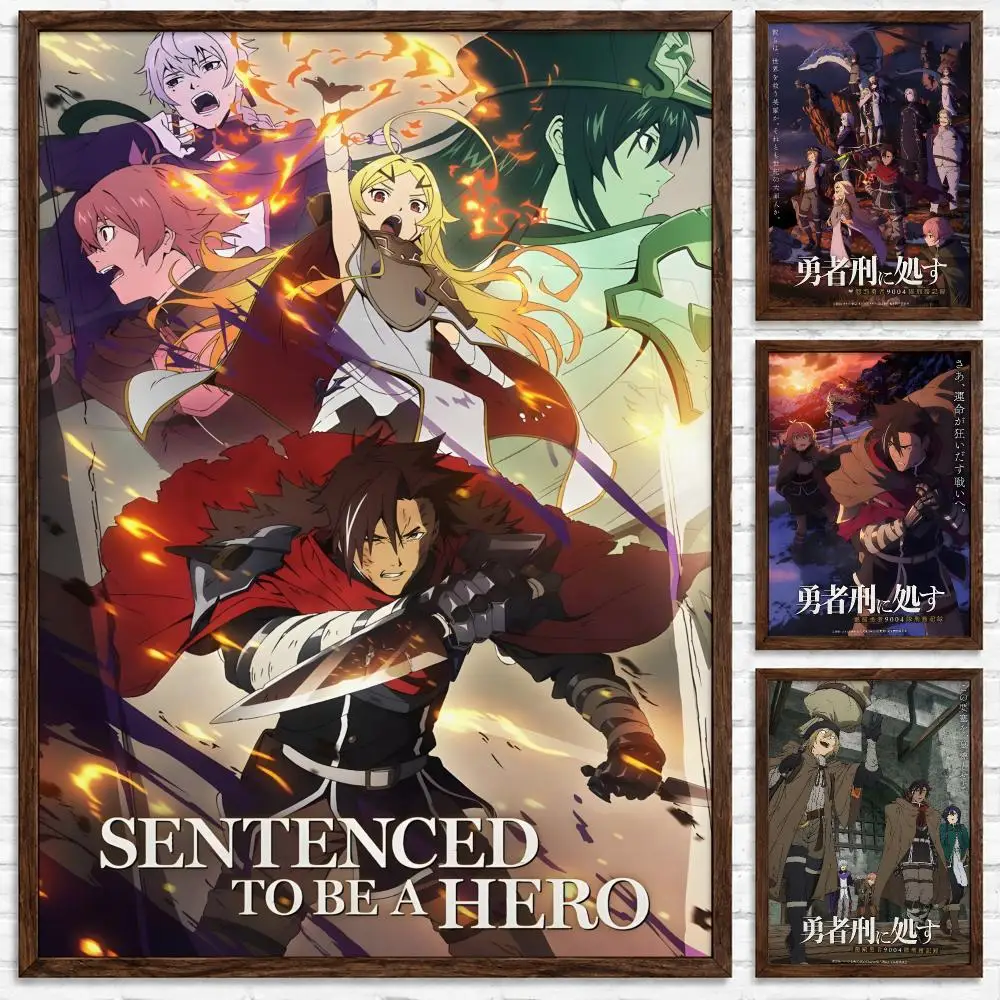 Dark Fantasy Action Anime Sentenced to Be a Hero Poster Self‑Adhesive Waterproof Poster Sticker Wall Art Home Decor