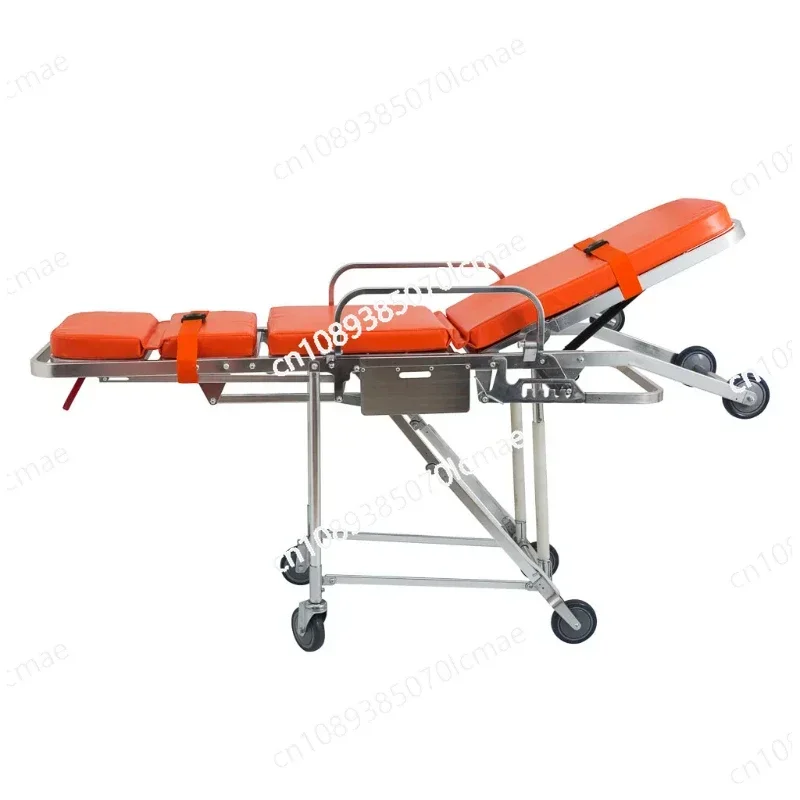 Medical Equipment Automatic Loading, Folding, Portable Ambulance for Wounded, Stretcher Cart