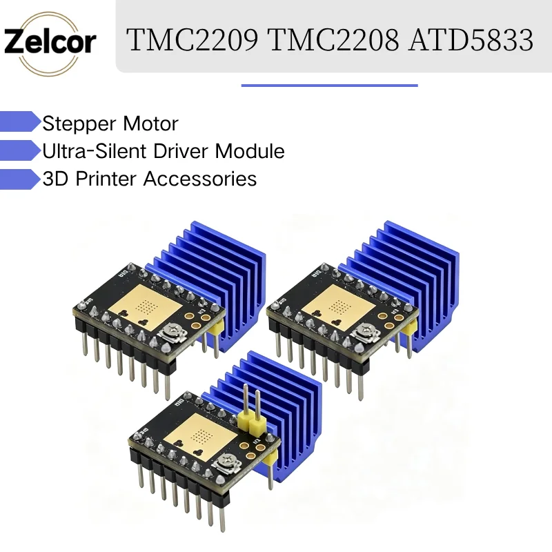 TMC2209 TMC2208 Stepper Motor Driver 3D Printer Accessories TMC2209 TMC2208 ATD5833 Stepper Motor Ultra Quiet Drive Module