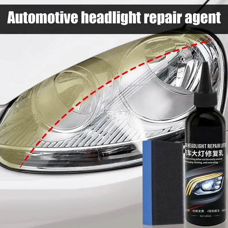 Car Cared Headlight Lens Restorer Fast Acting Headlight Repair Fluid Lasting Protection Headlight Polish Headlight Lens Restorer