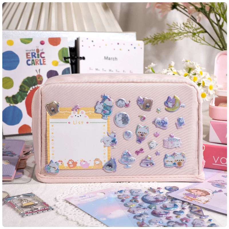 3 قطعة/6 قطعة الحلوى الحيوانات الأليفة القط القهوة الكعك فلاش منتفخ ملصقات ثلاثية الأبعاد سكرابوكينغ Diy بها بنفسك مذكرات القرطاسية ملصقات اللوازم المدرسية