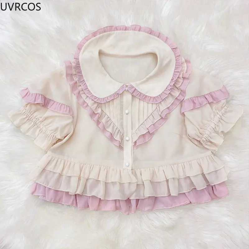 Victorian Gothic Lolita Jsk Dress Women Kawaii Cartoon Bunnry Plaid Print Birthday Party Dresses Girls Sweet Cute Princess Dress