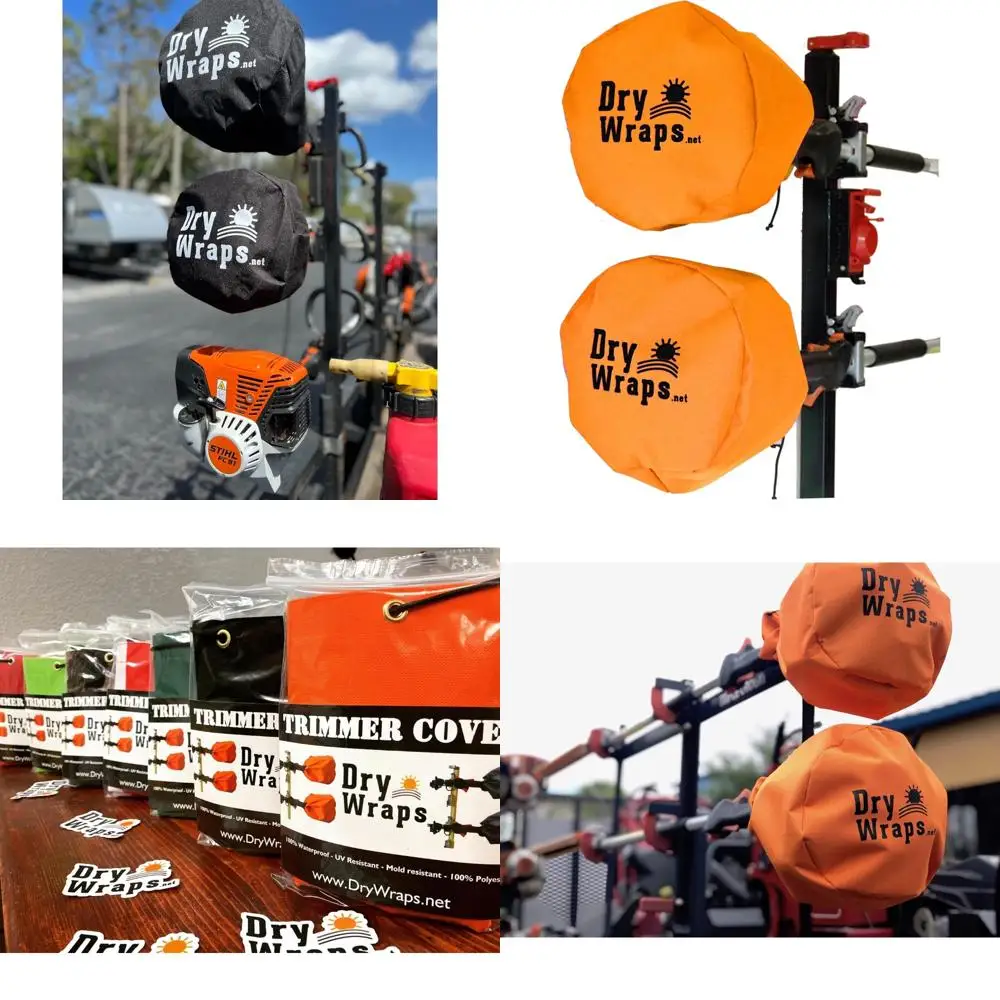 

Waterproof Trimmer Covers - Set of Three - Universal Fit for Edger, Pole Saw - Black, Outdoor Garden Tool Protection