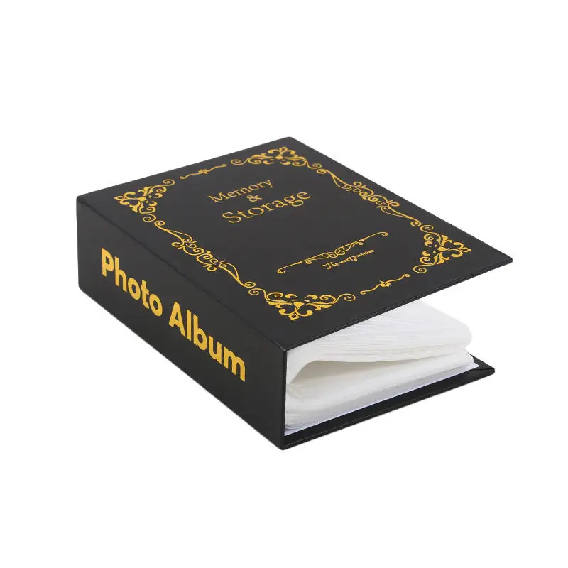 4R 6 Inch Photo Album 100 Pockets Gold Foil​ Slip-in Picture Book for Family Baby Wedding Memory Keepsake Album