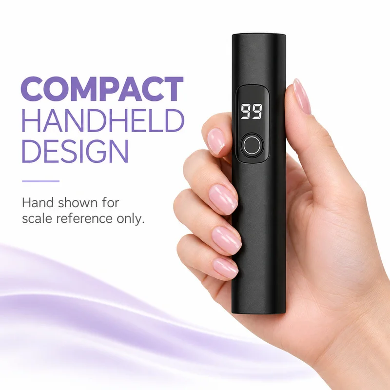 Rechargeable Mini UV Nail Lamp With Digital Display, USB-C Charging, 400 MAh Battery, Handheld Gel Curing Light For DIY Nail  10