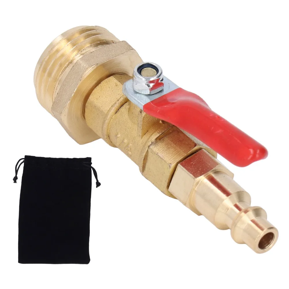 

1/4in Male Brass Winterize Blowout Adapter 3/4in Male GHT Thread Brass Garden Irrigation Joints Male/Female Thread