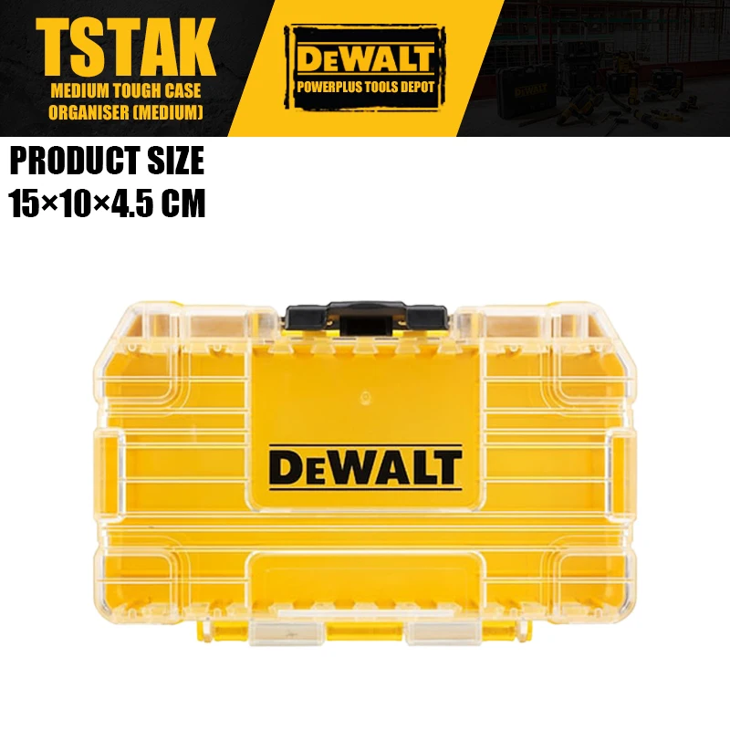 

DEWALT TSTAK Medium Tough Storage Case Heavy Duty Durable Power Tool Accessory Storage Box for Job Site and Workshop