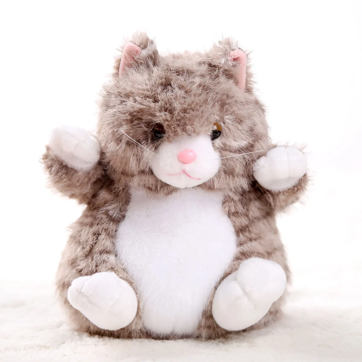 20 سنتيمتر محاكاة لطيف نعسان القط أفخم دمية لعبة مهدئا الأطفال أفخم محشوة دمية لطيف السمين القط وسادة هدية عيد ميلاد