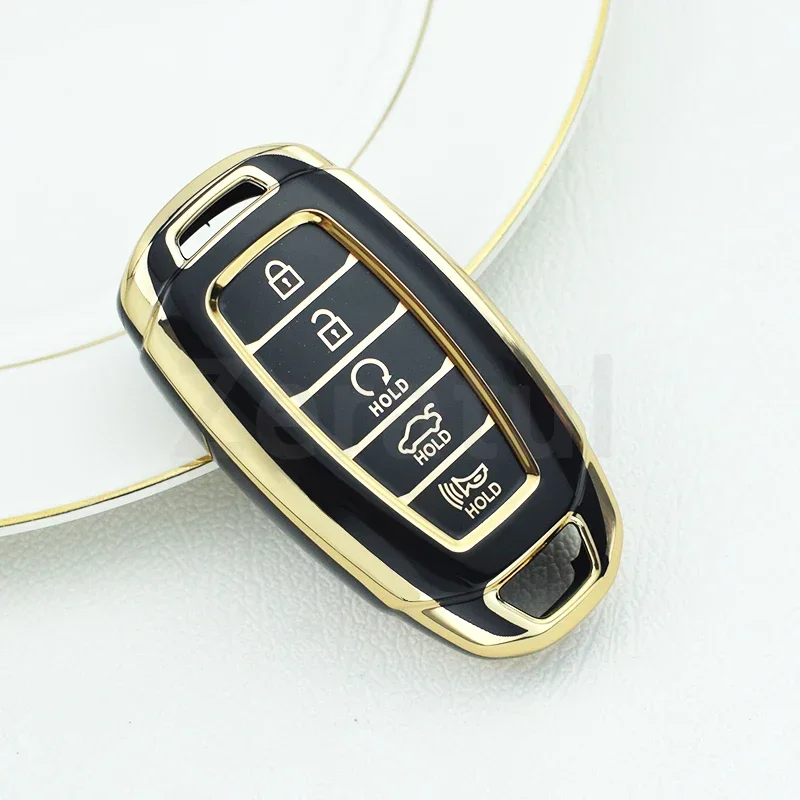 5 Buttons TPU Car Key Cover Case for Hyundai Palisade 2021 Ix35 Tucson Accent Santa Fe Solaris ELANTRA Azera Key Accessories