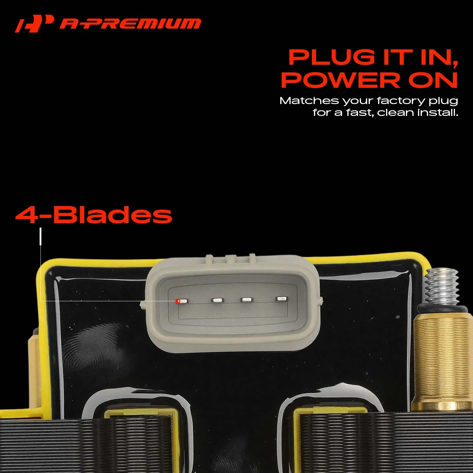 A-Premium Yellow Ignition Coil for Subaru Forester 2009-2010 Impreza 2011