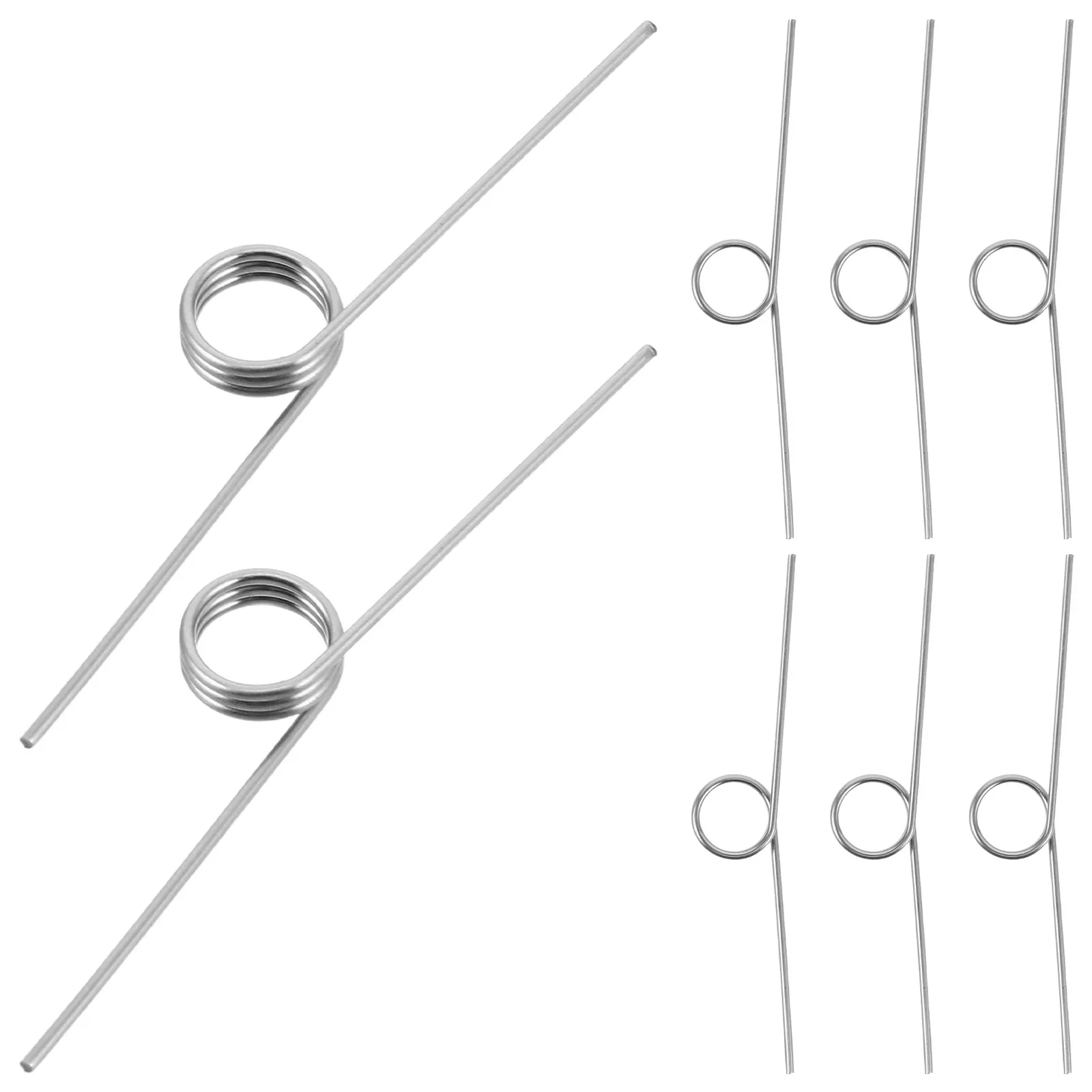 Trash Can Lid Replacement Spring for Household Users to Keep Trash Can Closed, Stainless Steel 8 Pcs Silver