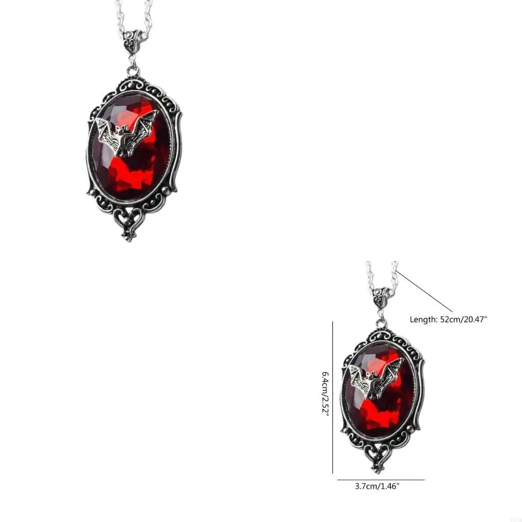  Bat Pendant Necklace Girl Bat Glass Pendant Necklace Halloween Necklace Men Woman Necklace Perfect Gift for Men Children
