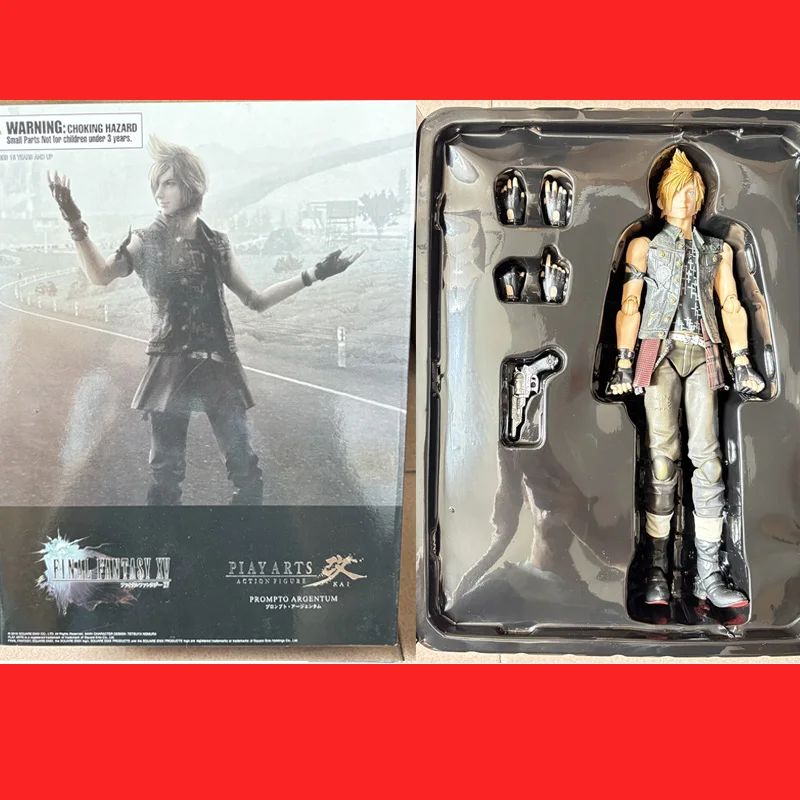 

PLAY ARTS XV Kai Figure Prompto Argentum Action Figure Collection Model Toys Joint Movable Doll Desk Room Decoration Gifts 27cm