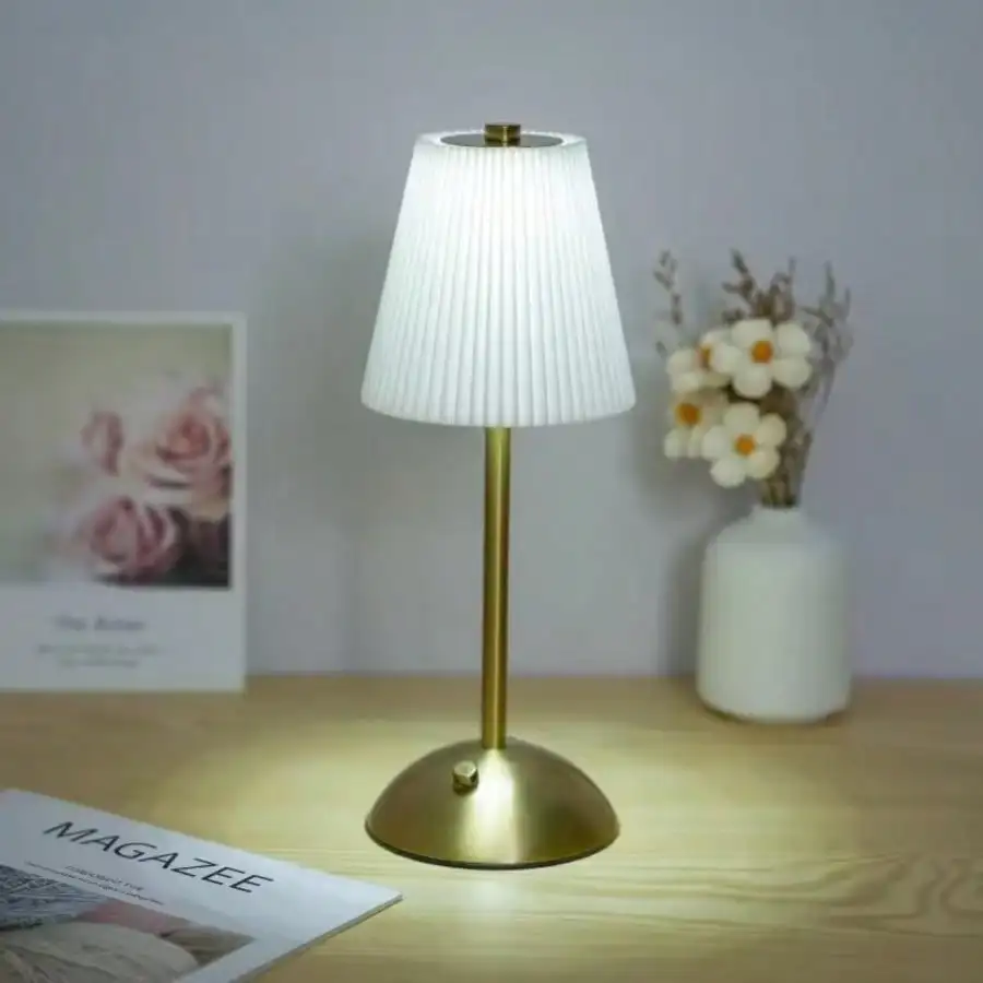 Cordless Table Lamp, 1200mAh Rechargeable Battery Operated Touch Light, Portable 3-Color Vintage Ambient Light Fabric Shade For Dining Table/Bedroom/Kitchen/Bar Christmas Lighting Christmas Decorations Gifts,sr260305110587532222995