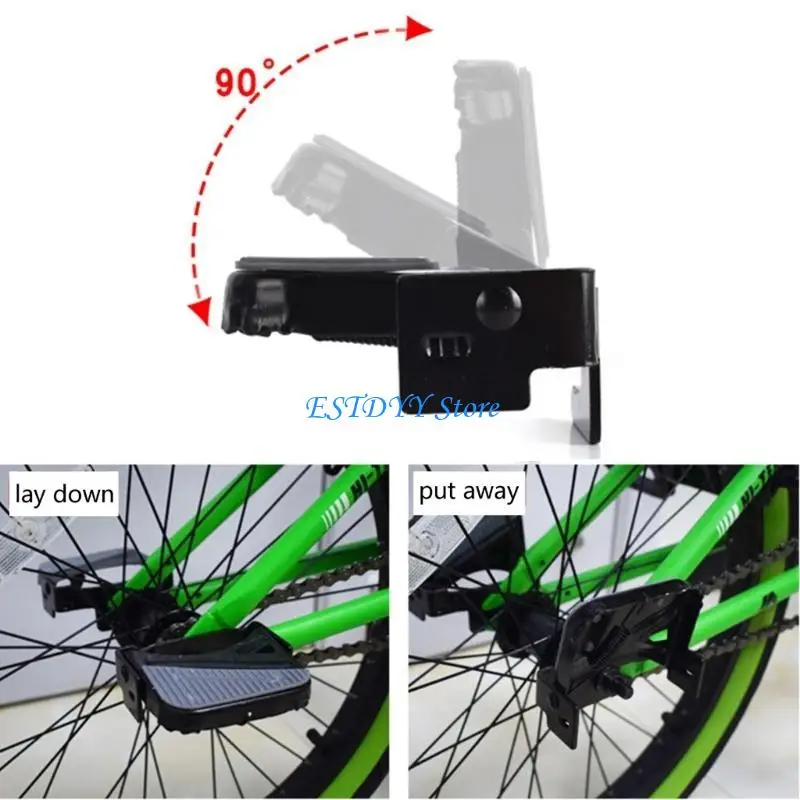 

G6DE Folding Metal Rear Pedals Foot Rest Pegs Cycling Accessories