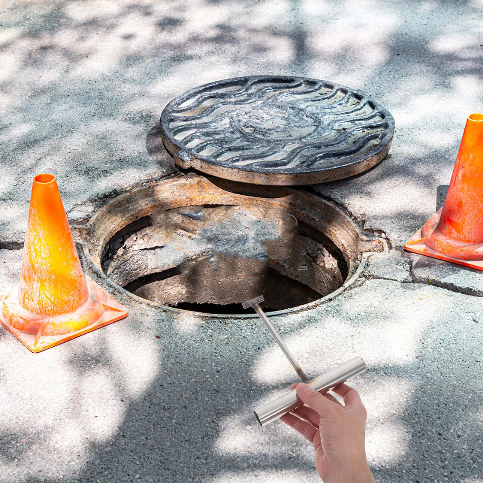 4Pcs Stainless Steel Manhole C - огляд і ціна Manhole Cover Lifting