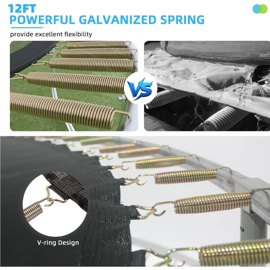 ترامبولين خارجي 14FT 12FT 10FT 8FT للبالغين مع شبكة أمان بسعة وزن عالية 3001000LBS مثالية للظهر #6