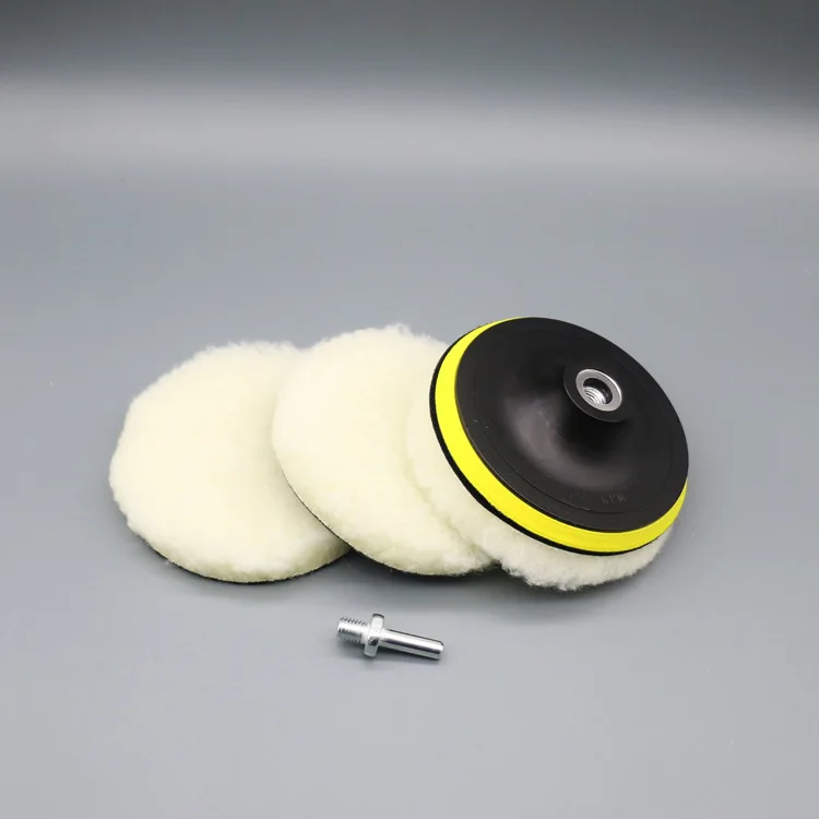 5-teiliges Set Woll-Polierscheiben 75mm Wachs-Polierpads Autolackpflege Poliermaschine Polierpads Auto-Schönheitszubehör – Detail 8