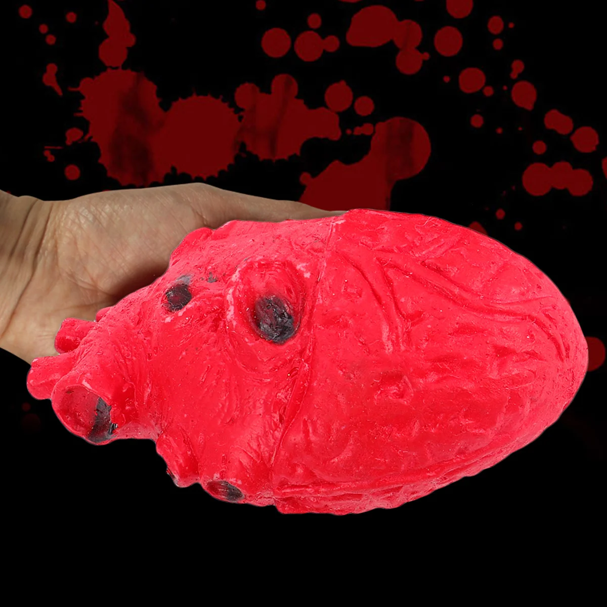 2 pièces Halloween cerveau coeur horreur accessoires réaliste partie du corps effrayant décoration effrayant accessoire blague fête Halloween cerveau coeur