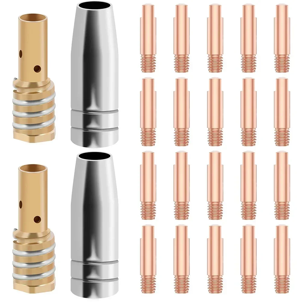 

For MIG Welding Kit 24PCS Complete Set with Standard Size Contact Tips and Gas Diffusers Compatible with Bestarc Welder