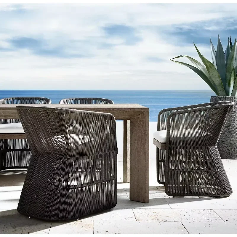 6 high-end outdoor terraces, banquet tables, chairs, furniture, tableware, wood