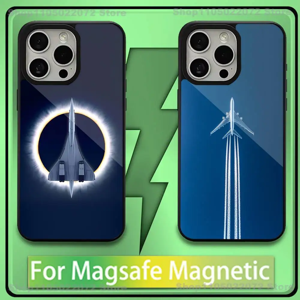 

Concorde Air France Phone Case For iPhone 16,15,14,13,12,11,Plus,Pro,Max,Mini Soft Magesafe Magnetic Wireless Charge