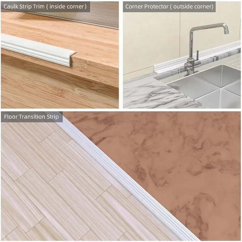 Flexible Inside & Outside Corner Trim Moulding, Peel and Stick Wall Molding Trim, Wall Corner Protector, Corner Guards