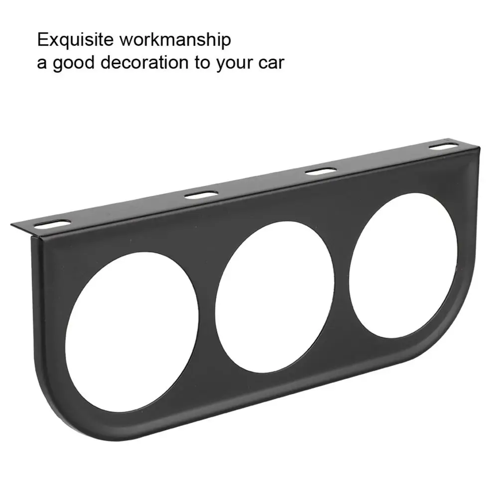 Universal Iron Gauge Bracket 3-Hole Durability Dashboard Meter Holder Easy Installation Gauge Mount Holder Car Dashboard