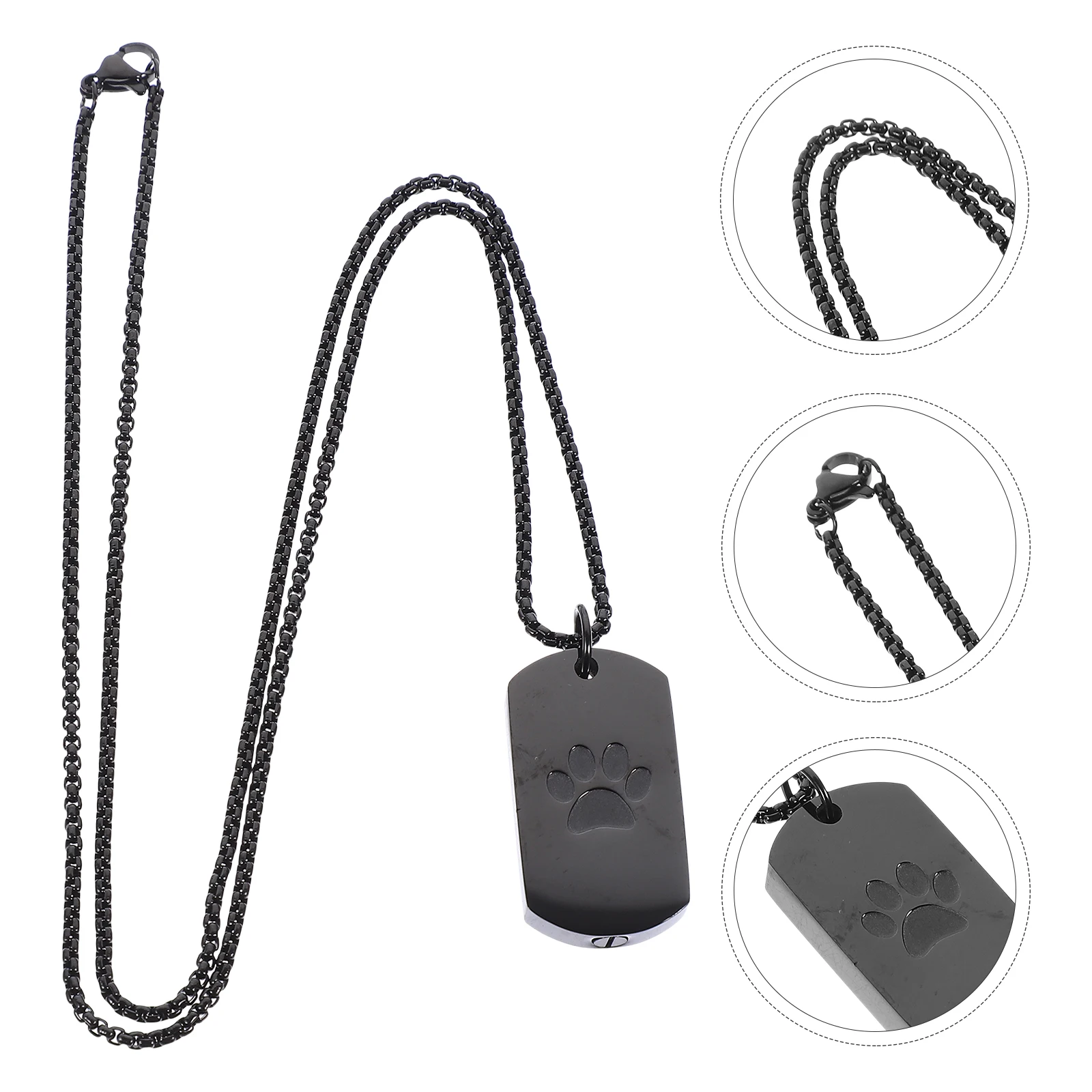 

Pet Urn Pendant Necklace Cremation Memorial Jewelry For Ashes Keepsake Pendant Necklace Titanium Steel No Fade Corrosion